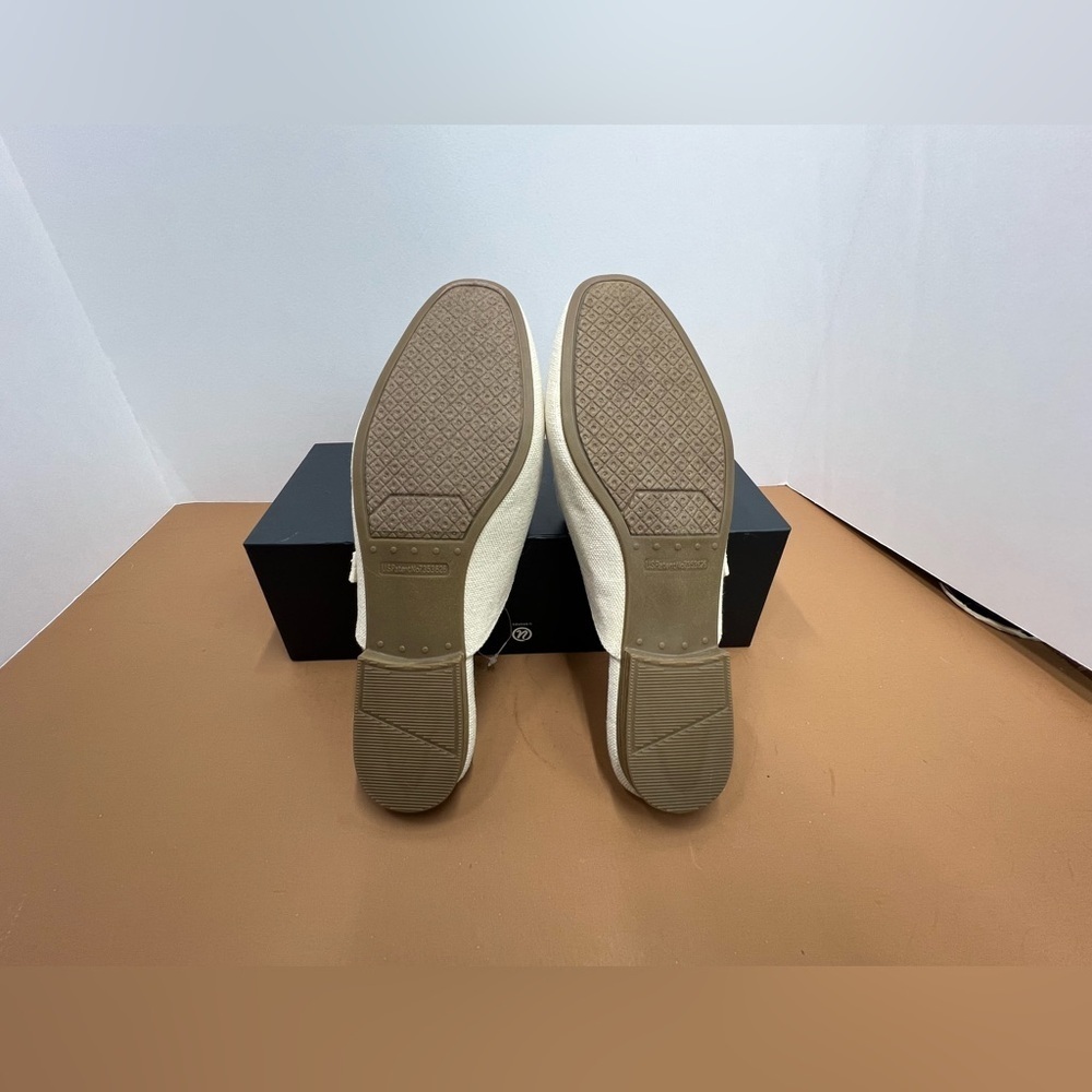 Massini Canva Cream Mules with Square Toe Design size 8.5 - Picture 8 of 9